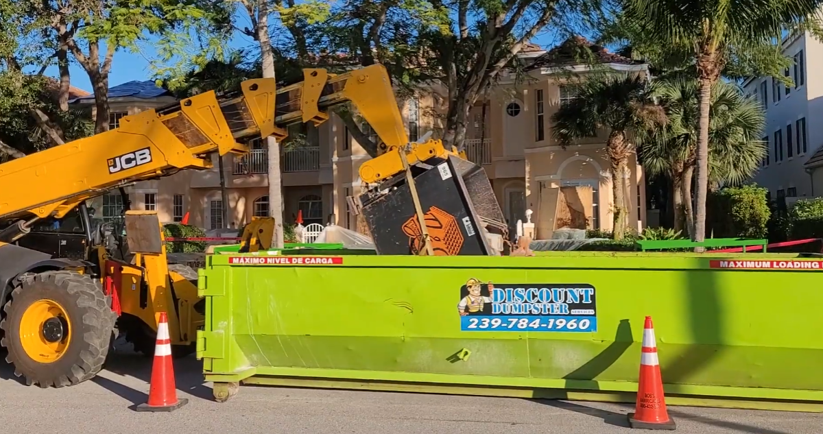 Collier and Lee Counties #1 Dumpster choice choice for roofing contractors!