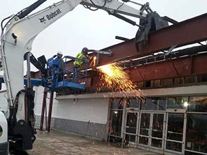 Image of a building being demoed