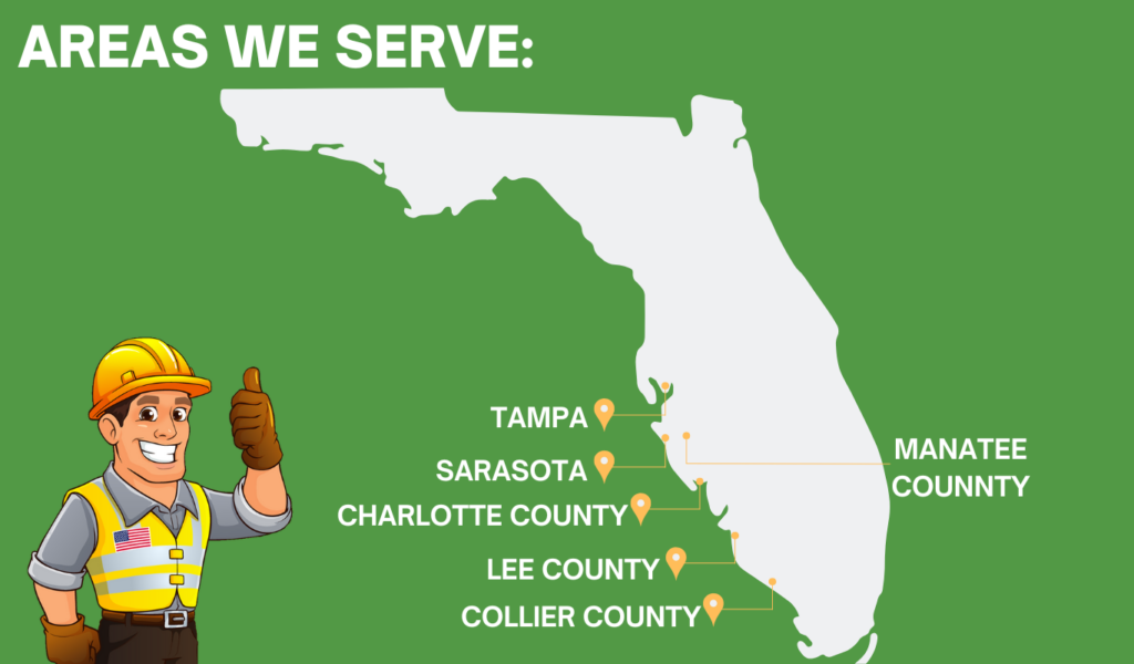 Map of Florida showing service areas